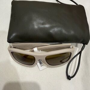 Fendi Sport Light Beige Sunglasses, Loewe case NWT. Purchased In Bloomingdale’s